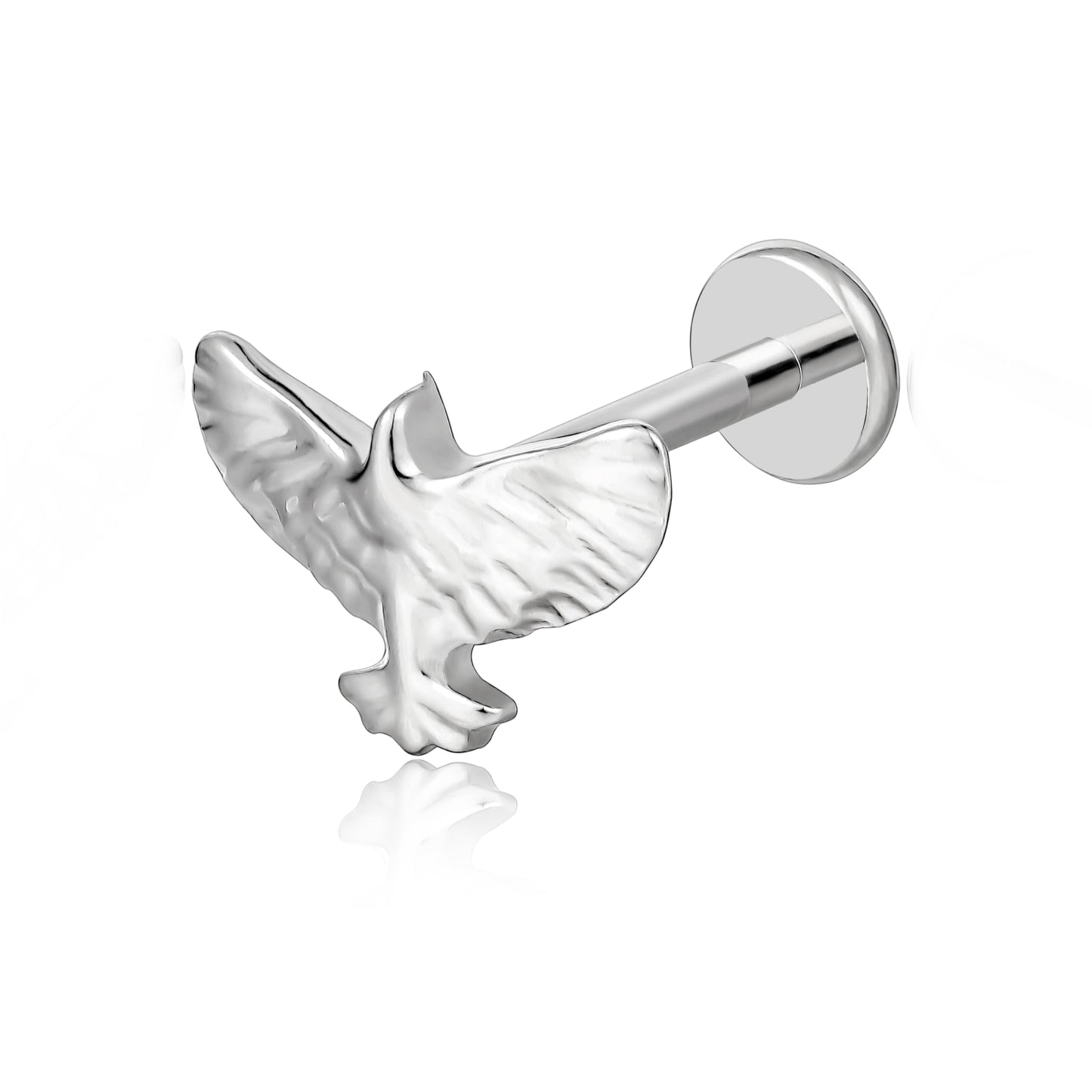 limerencia F136 Titanium Hypoallergenic Piercing Jewelry 18G 6mm 8mm 10mm Flat Back Internally Threaded Implant Grade Climber Stud Crawler Earrings For Cartilage,Tragus,Helix,Conch,Nose,Lip(1pc)