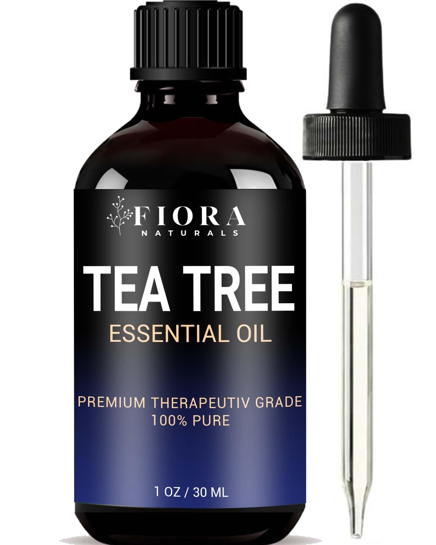 Tea Tree Oil – 100% Pure Organic Tea Tree Essential Oil for Skin, Face, Hair, Scalp, Nails, and Toenail – Therapeutic Grade Tree Tea Oil for Acne & Hair Growth – 1 fl oz - by Fiora Naturals