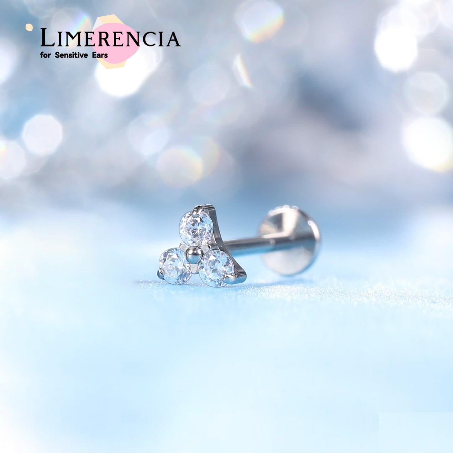 limerencia Hypoallergenic Titanium ASTM F136-18G 6mm 8mm 10mm Flat Back Internal Thread Stud Earring Piercing Jewelry for Tragus Helix Conch Cartilage Nose Lip(1pc)