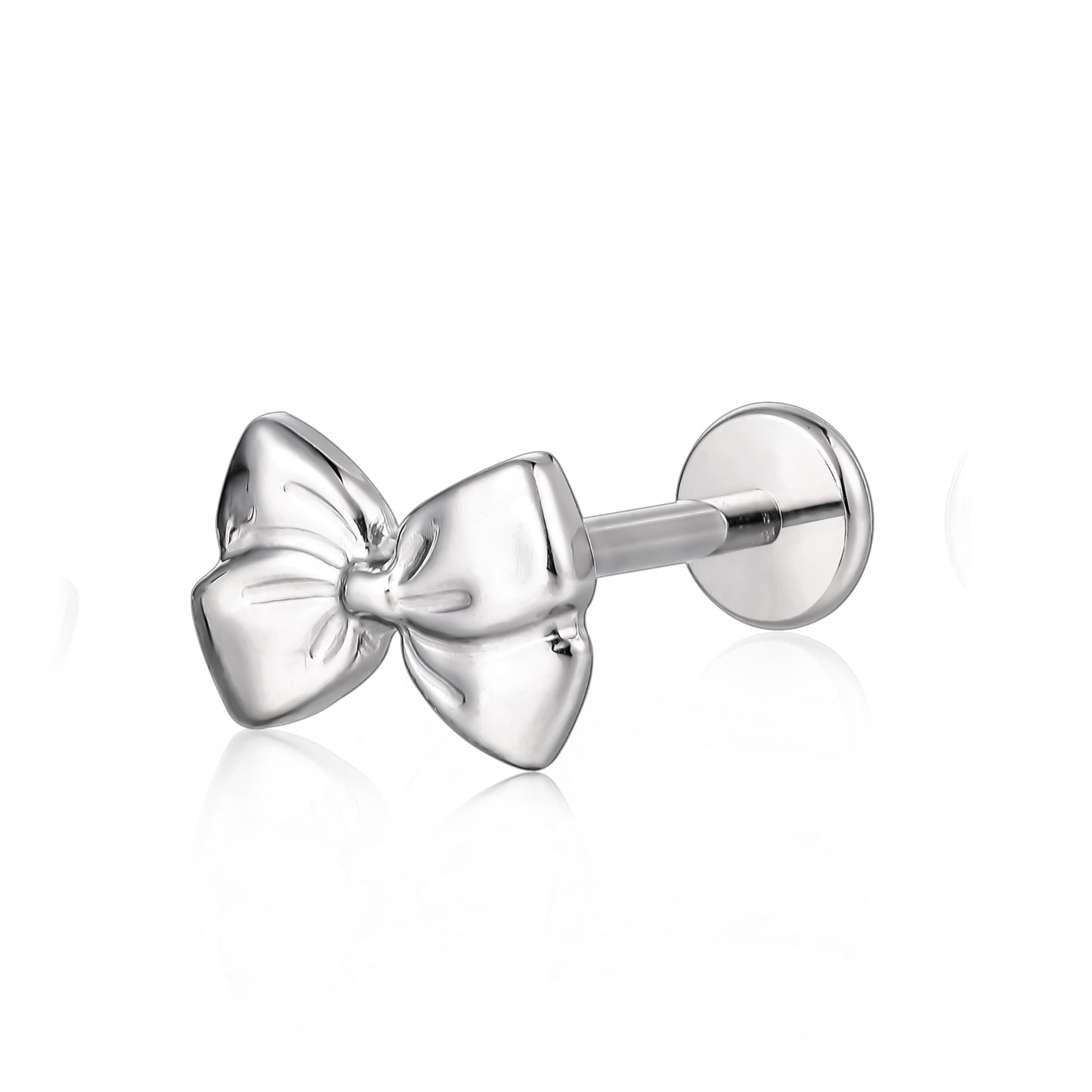 limerencia F136 Titanium Hypoallergenic Piercing Jewelry 18G 6mm 8mm 10mm Flat Back Internally Threaded Implant Grade Climber Stud Crawler Earrings For Cartilage,Tragus,Helix,Conch,Nose,Lip(1pc)