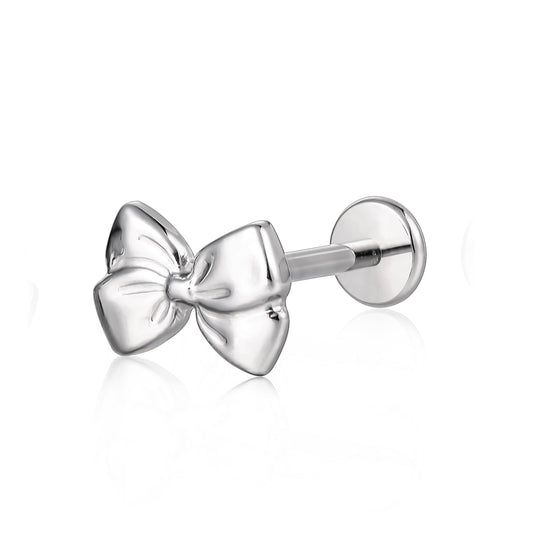limerencia F136 Titanium Hypoallergenic Piercing Jewelry 18G 6mm 8mm 10mm Flat Back Internally Threaded Implant Grade Climber Stud Crawler Earrings For Cartilage,Tragus,Helix,Conch,Nose,Lip(1pc)