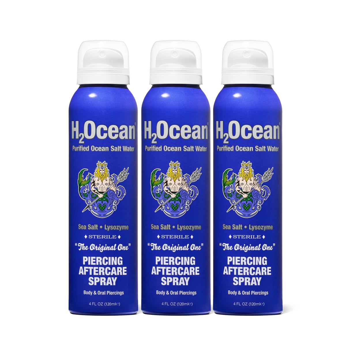 H2Ocean Piercing Aftercare Spray and Keloid Bump Removal– Sea Salt Spray for Body and Facial Piercings – Ear, Nose, Navel, Oral & Body Piercing Cleaner, Aftercare Solution for New Piercings– 4oz