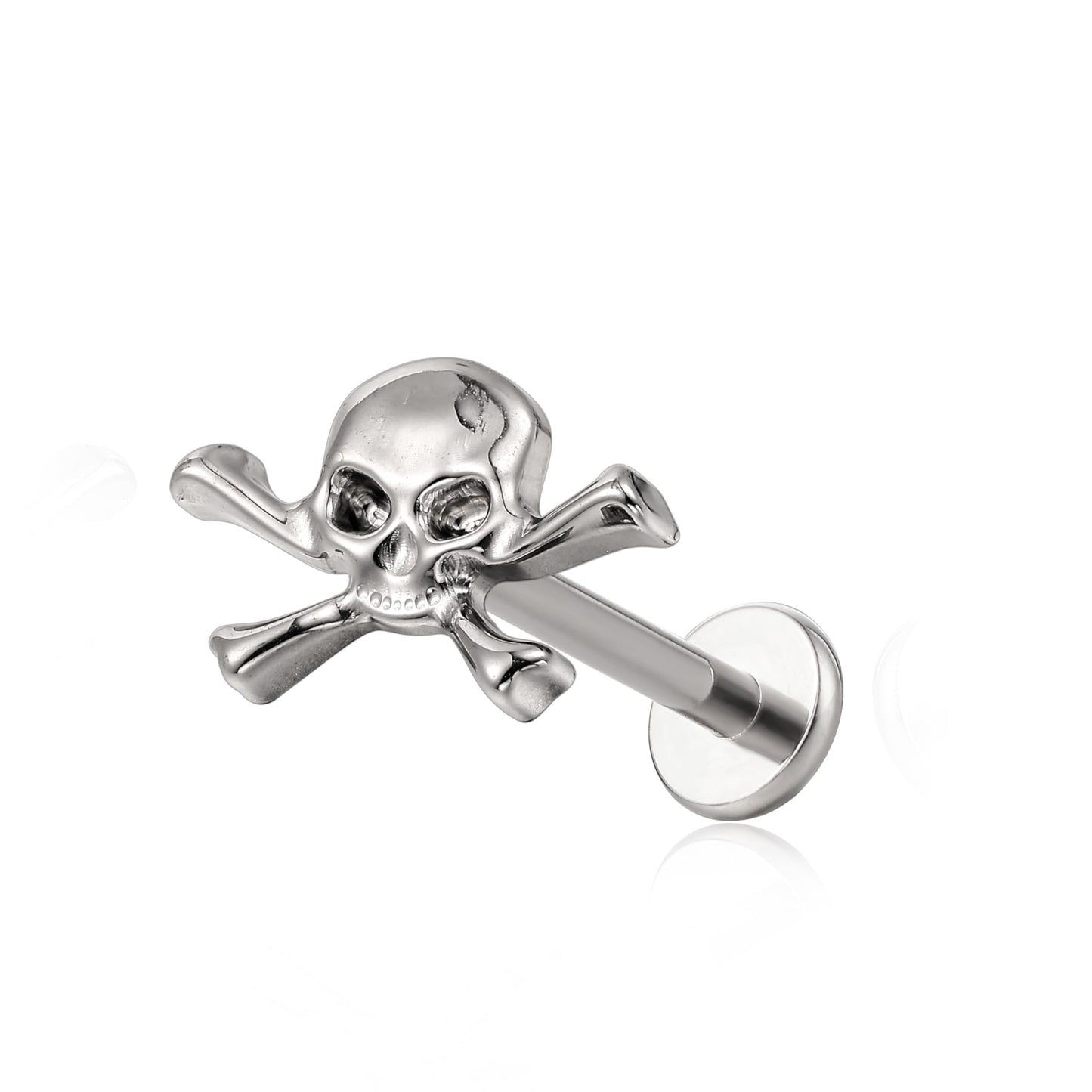 limerencia F136 Titanium Hypoallergenic Piercing Jewelry 18G 6mm 8mm 10mm Flat Back Internally Threaded Implant Grade Climber Stud Crawler Earrings For Cartilage,Tragus,Helix,Conch,Nose,Lip(1pc)