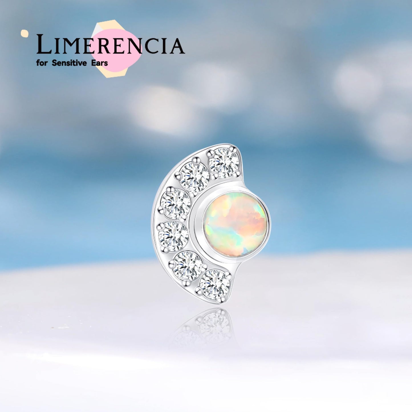 limerencia Hypoallergenic Titanium ASTM F136-18G 6mm 8mm 10mm Flat Back Internal Thread Stud Earring Piercing Jewelry for Tragus Helix Conch Cartilage Nose Lip(1pc)