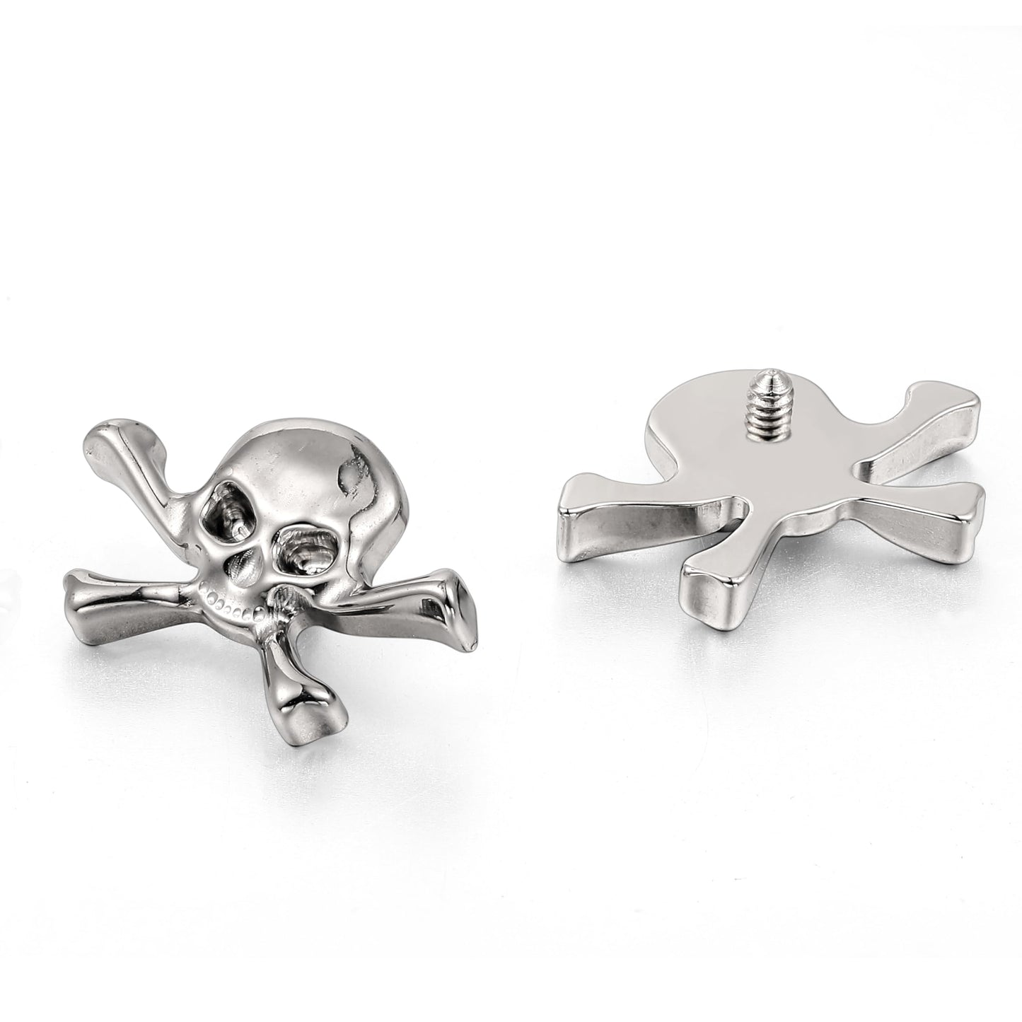 limerencia F136 Titanium Hypoallergenic Piercing Jewelry 18G 6mm 8mm 10mm Flat Back Internally Threaded Implant Grade Climber Stud Crawler Earrings For Cartilage,Tragus,Helix,Conch,Nose,Lip(1pc)