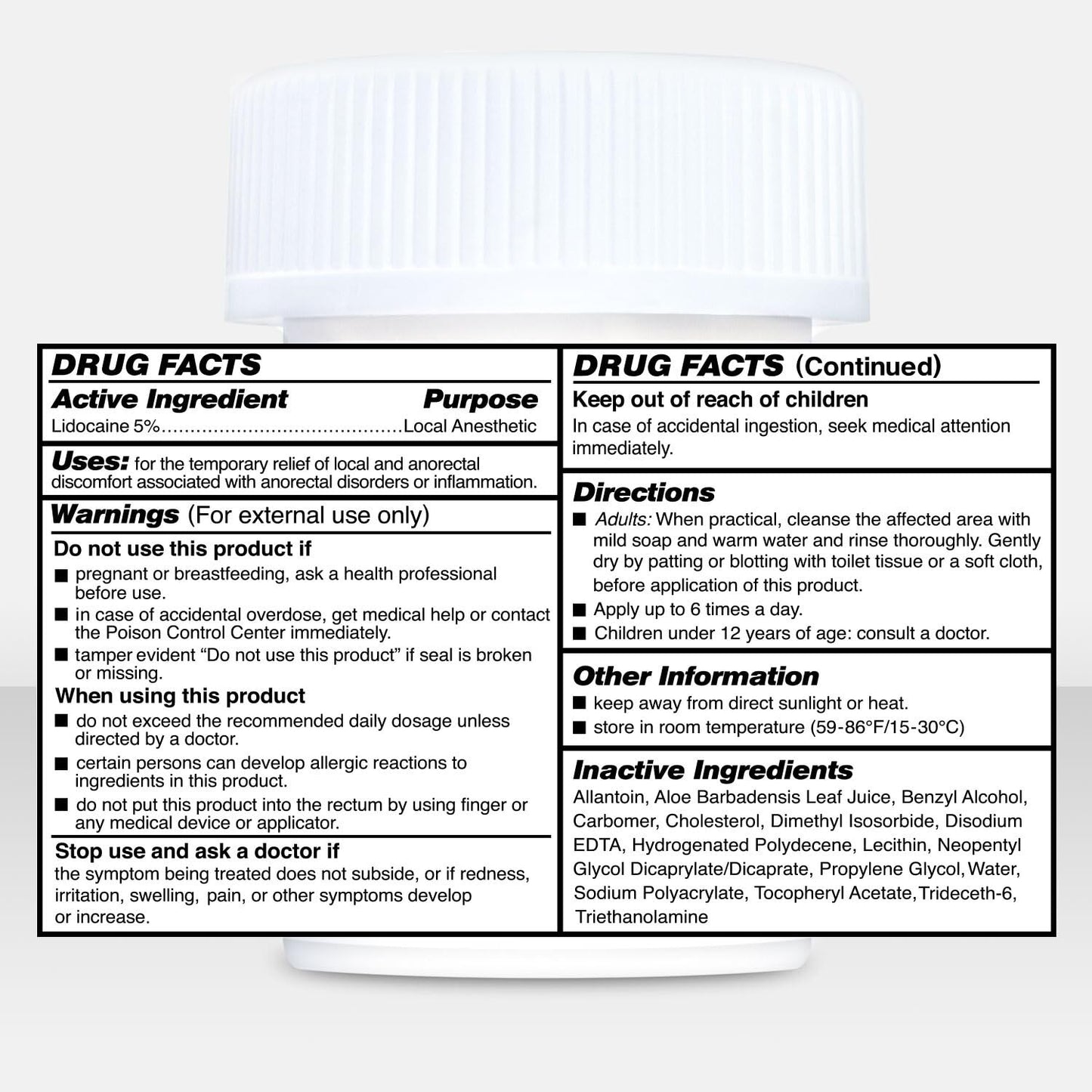 Clinical Resolution Numb Master 5% Lidocaine Topical Numbing Cream, 2 Pack of 1.25 Oz, Pain Relief Burn Itch Numb, Maximum Strength Topical Anesthetic with Allantoin, Vitamin E, Hemorrhoid Treatment