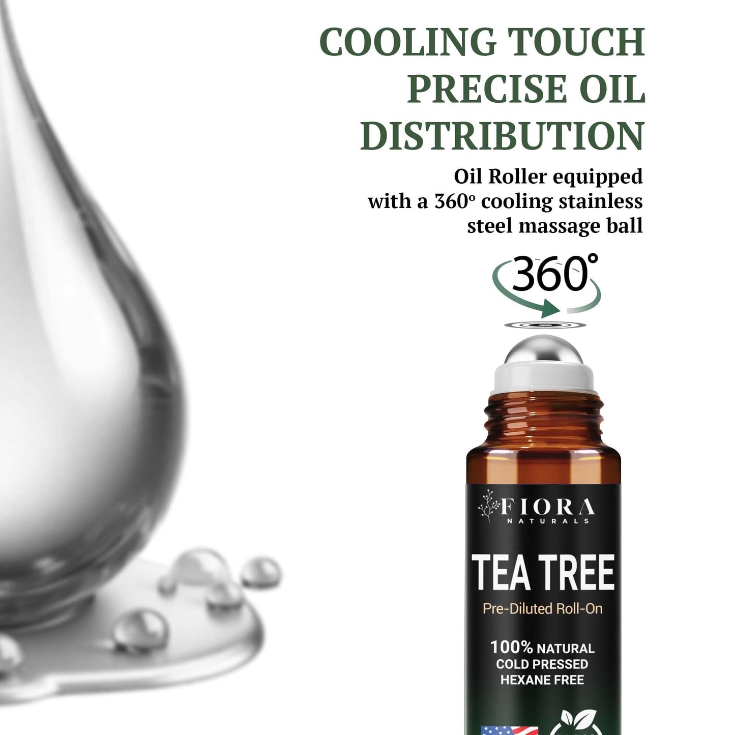 Tea Tree Oil – 100% Pure Organic Tea Tree Essential Oil for Skin, Face, Hair, Scalp, Nails, and Toenail – Therapeutic Grade Tree Tea Oil for Acne & Hair Growth – 1 fl oz - by Fiora Naturals