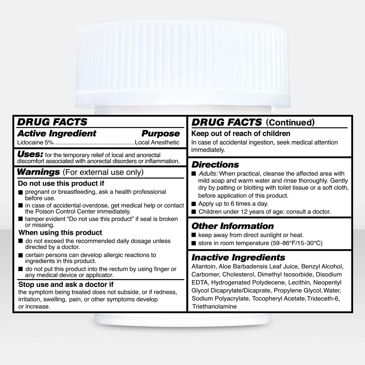Clinical Resolution Numb Master 5% Lidocaine Topical Numbing Cream, 2 Pack of 1.25 Oz, Pain Relief Burn Itch Numb, Maximum Strength Topical Anesthetic with Allantoin, Vitamin E, Hemorrhoid Treatment