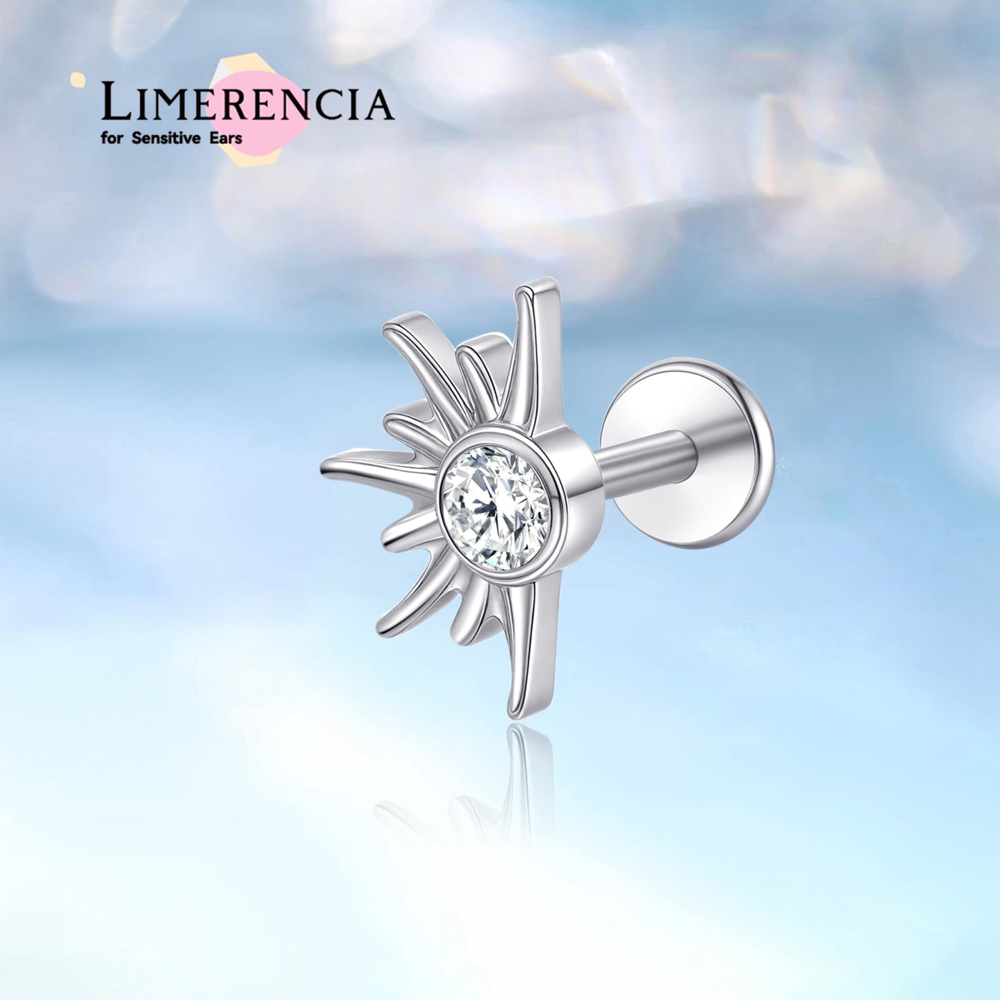 limerencia Hypoallergenic Titanium ASTM F136-18G 6mm 8mm 10mm Flat Back Internal Thread Stud Earring Piercing Jewelry for Tragus Helix Conch Cartilage Nose Lip(1pc)