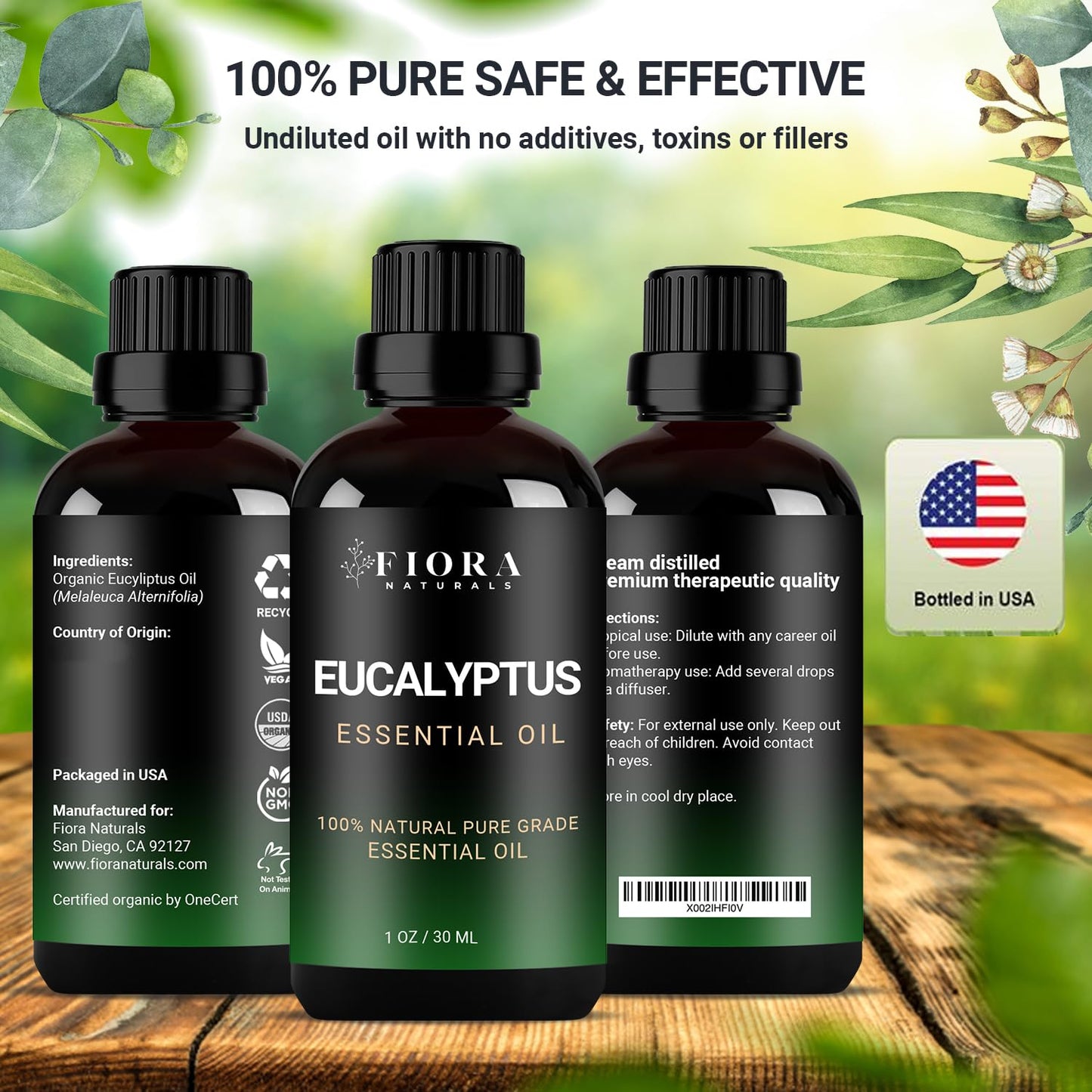Tea Tree Oil – 100% Pure Organic Tea Tree Essential Oil for Skin, Face, Hair, Scalp, Nails, and Toenail – Therapeutic Grade Tree Tea Oil for Acne & Hair Growth – 1 fl oz - by Fiora Naturals