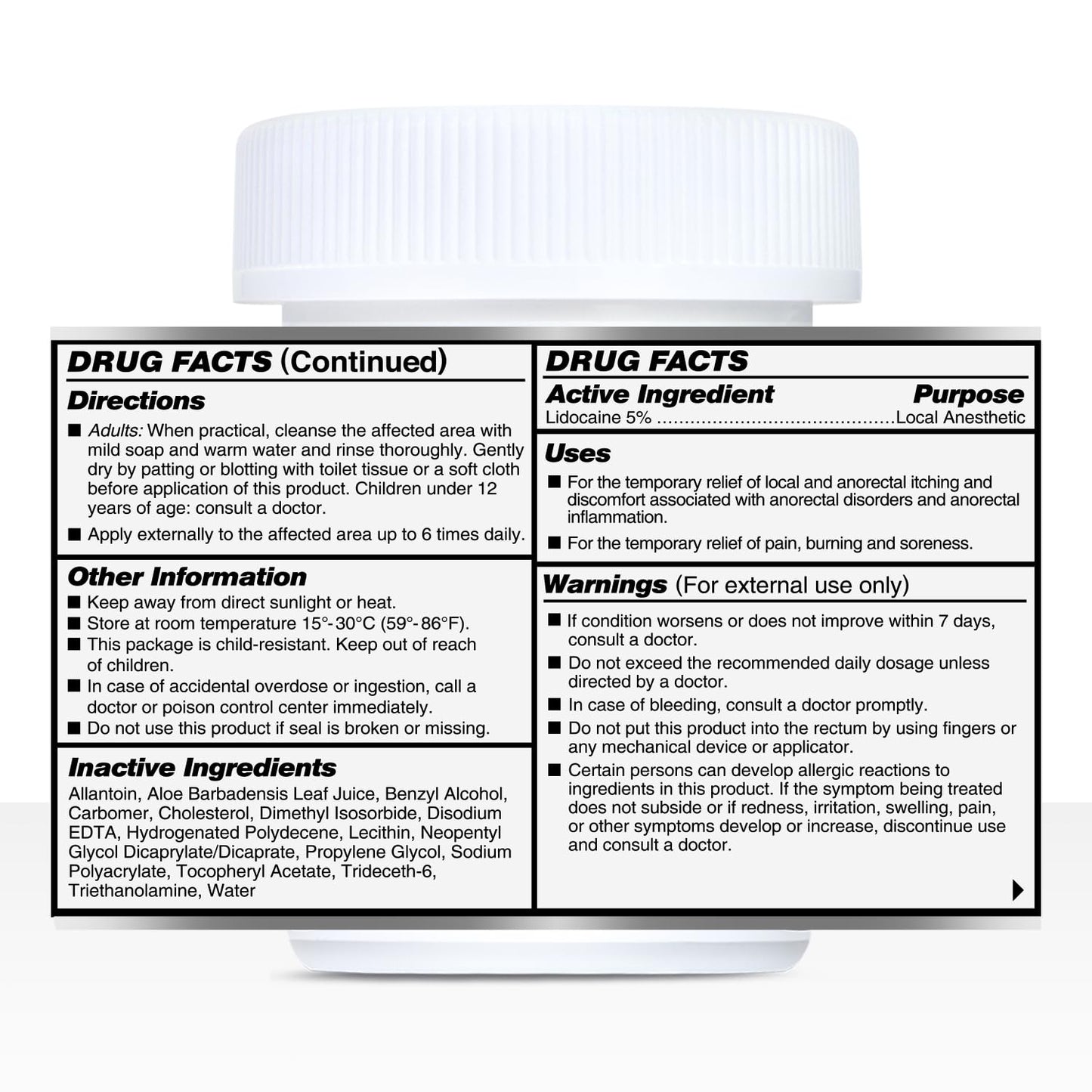 Clinical Resolution Numb Master 5% Lidocaine Topical Numbing Cream, 2 Pack of 1.25 Oz, Pain Relief Burn Itch Numb, Maximum Strength Topical Anesthetic with Allantoin, Vitamin E, Hemorrhoid Treatment