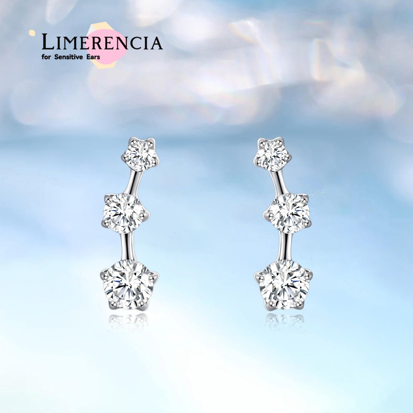 limerencia ASTM F136 Threadless Push in Titanium Earrings,Hypoallergenic Flat Back Cubic Zirconia G23 18G 6mm 8mm Body Piercing Studs for Cartilage Helix Tragus Conch(a pair)