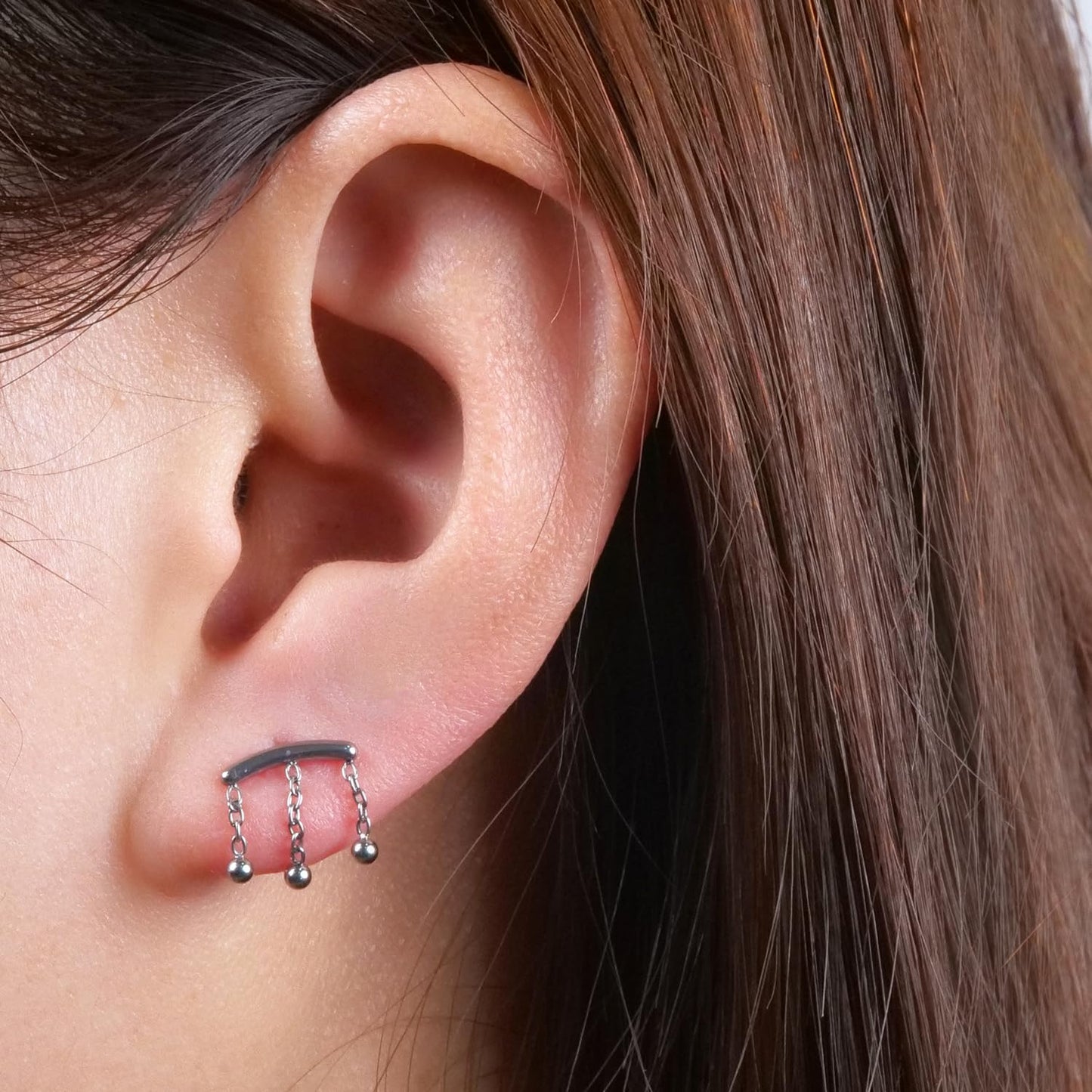 limerencia Hypoallergenic Titanium ASTM F136-18G 6mm 8mm 10mm Flat Back Internal Thread Stud Earring Piercing Jewelry for Tragus Helix Conch Cartilage Nose Lip(1pc)