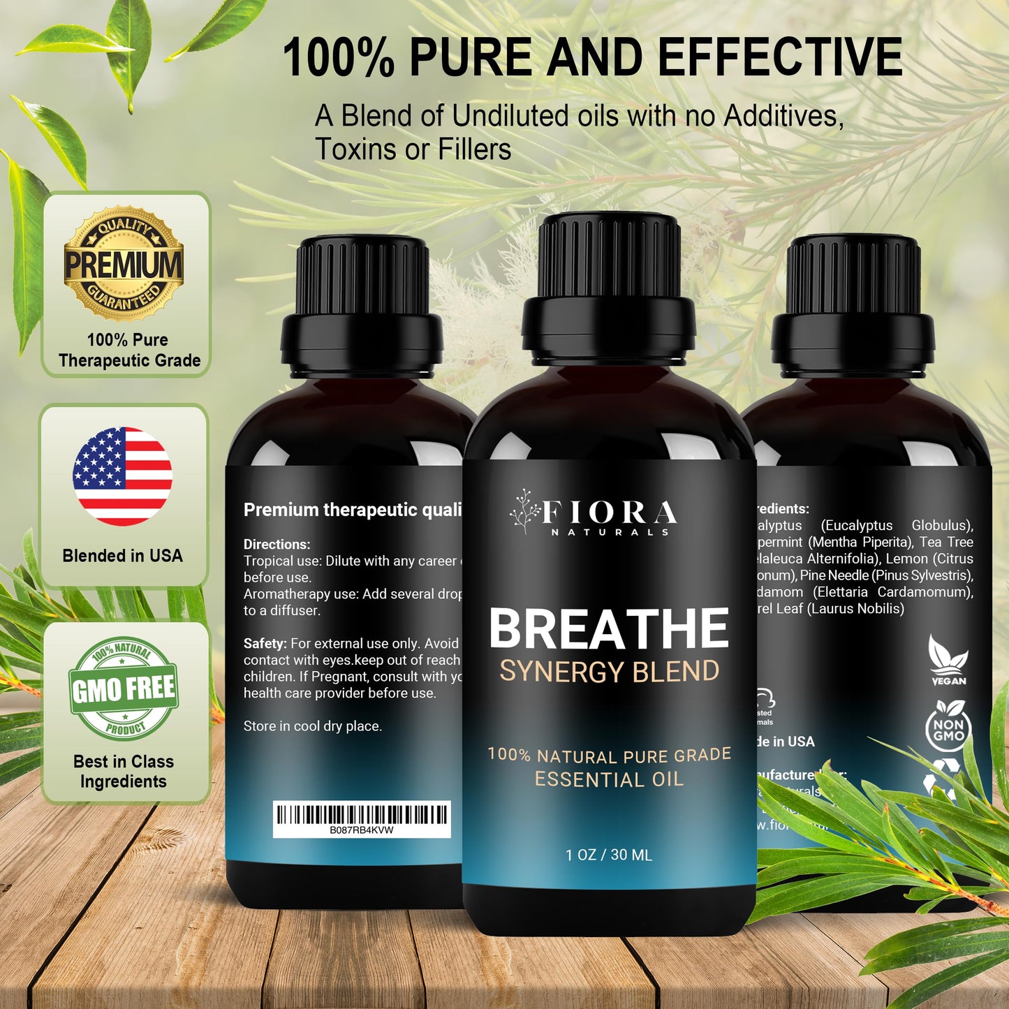 Tea Tree Oil – 100% Pure Organic Tea Tree Essential Oil for Skin, Face, Hair, Scalp, Nails, and Toenail – Therapeutic Grade Tree Tea Oil for Acne & Hair Growth – 1 fl oz - by Fiora Naturals