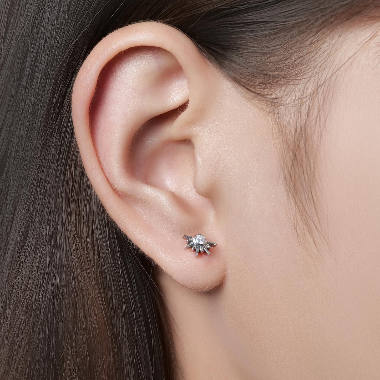 limerencia Hypoallergenic Titanium ASTM F136-18G 6mm 8mm 10mm Flat Back Internal Thread Stud Earring Piercing Jewelry for Tragus Helix Conch Cartilage Nose Lip(1pc)